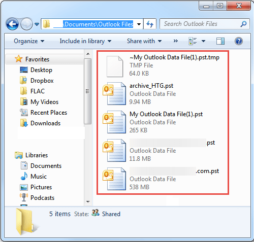 outlook 2010 10 open outlook data files