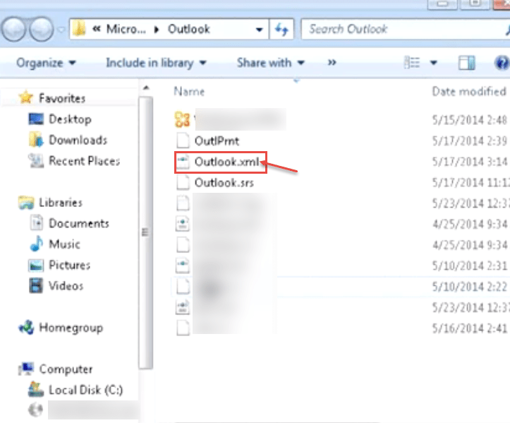 outlook 2010 5 outlook file delete