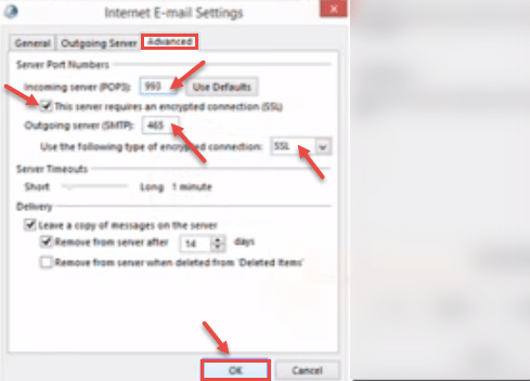 outlook 2010 9 advanced settings