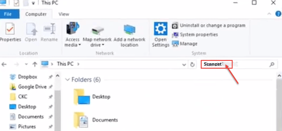 outlook 2013 4 search box