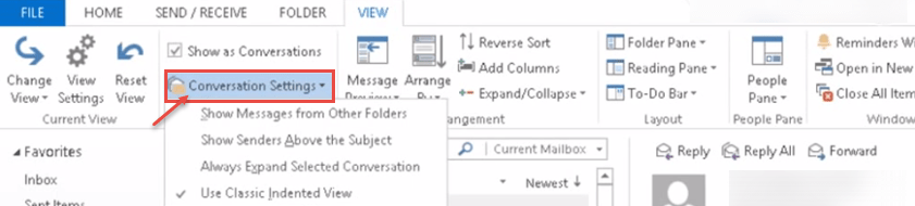 outlook 2013 5 another settings