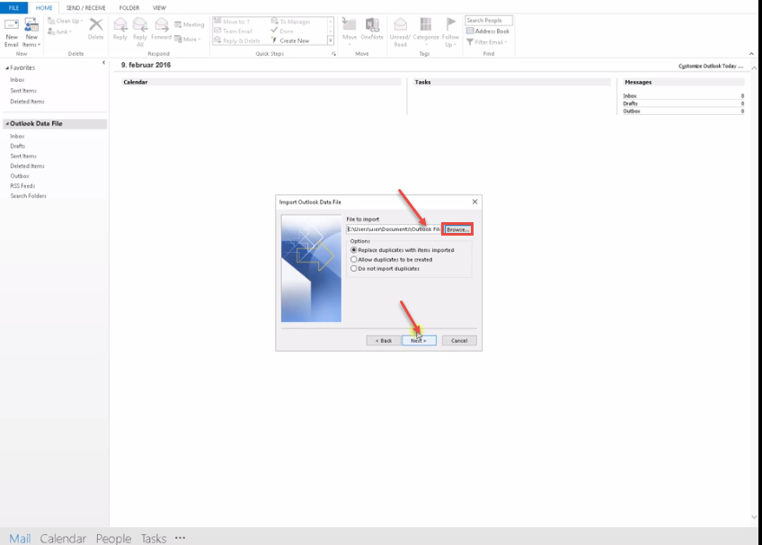 outlook 2016 10 outlook file