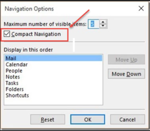 outlook 2016 3 compact view