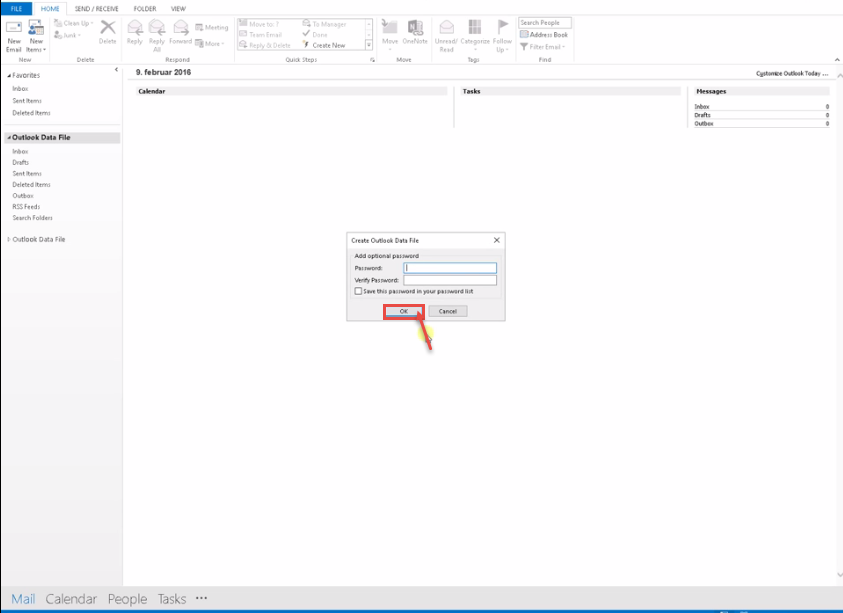 outlook 2016 7 outlook data file