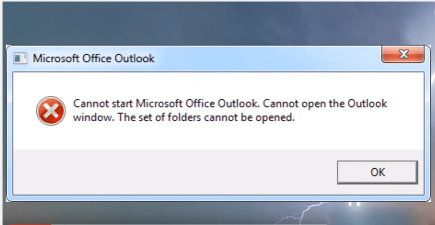 outlook 2010 2 error