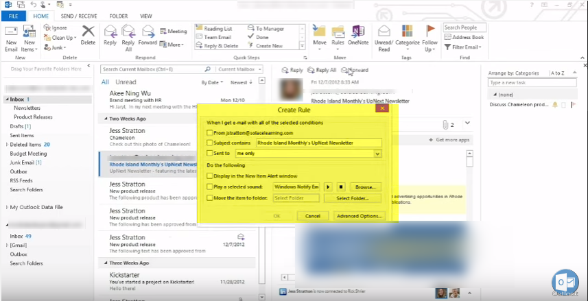 outlook2013 2 createrules