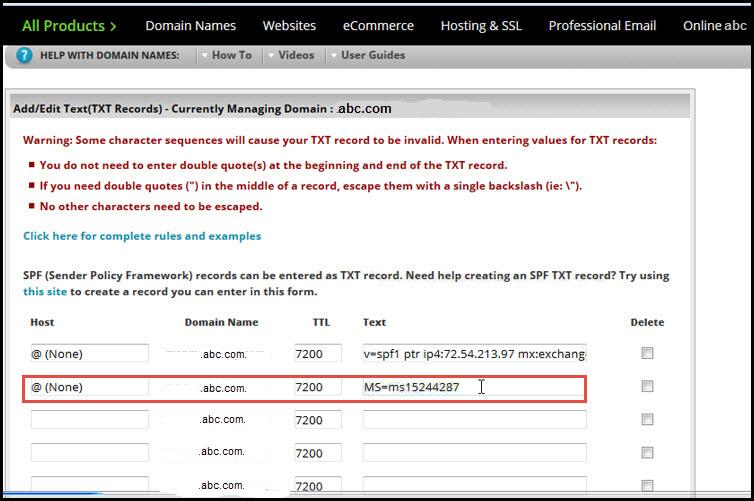 Office 365 13 change dns entries paste mx records