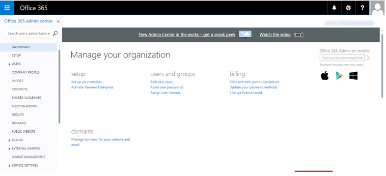 Office 365 3 logiin screen