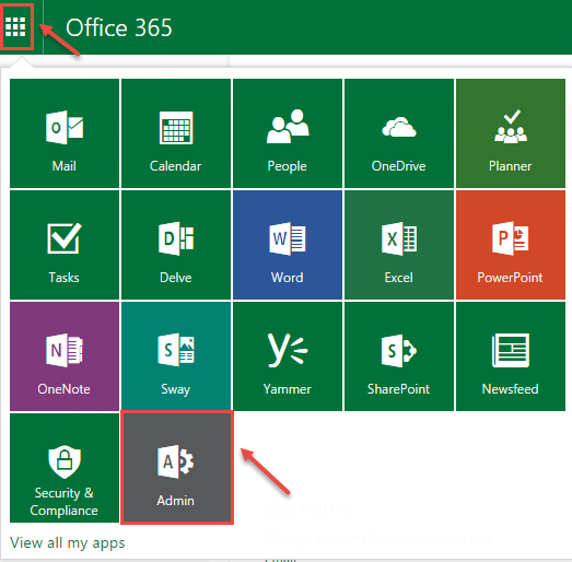 office 365 1 admin center