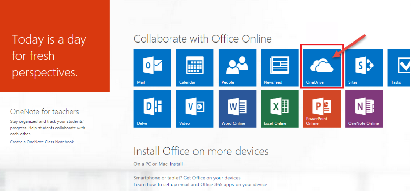 office 365- 1 onedrive web