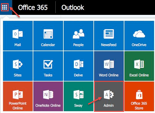 office 365 2 admin choose