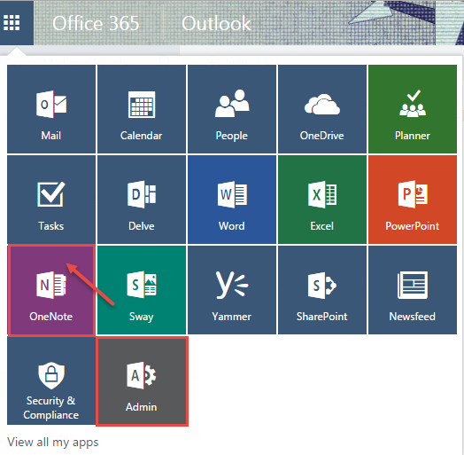 office 365 2 choose admin app