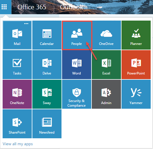 office 365 2 people tile