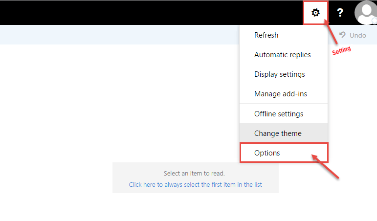 office 365 2 setting option