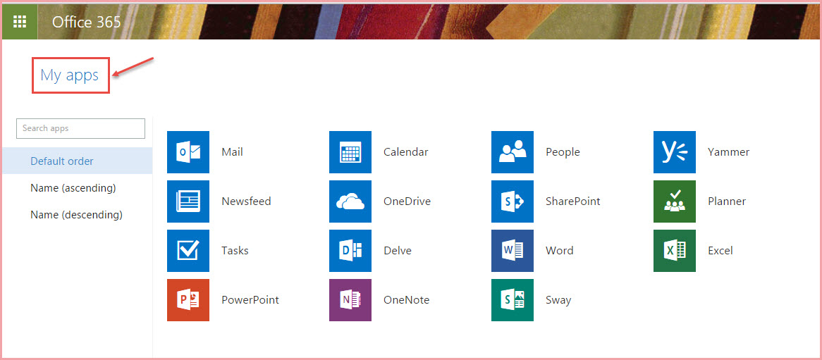 office 365 4 app launcher features