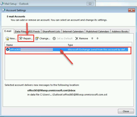 office 365 4 email repair