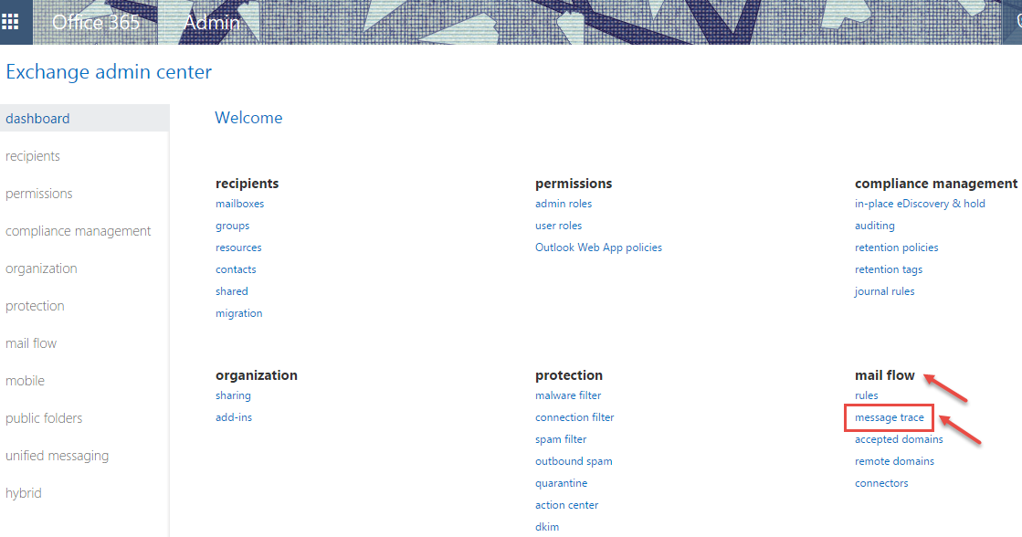 office 365 4 message tracing