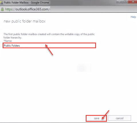 office 365 5 public folder name