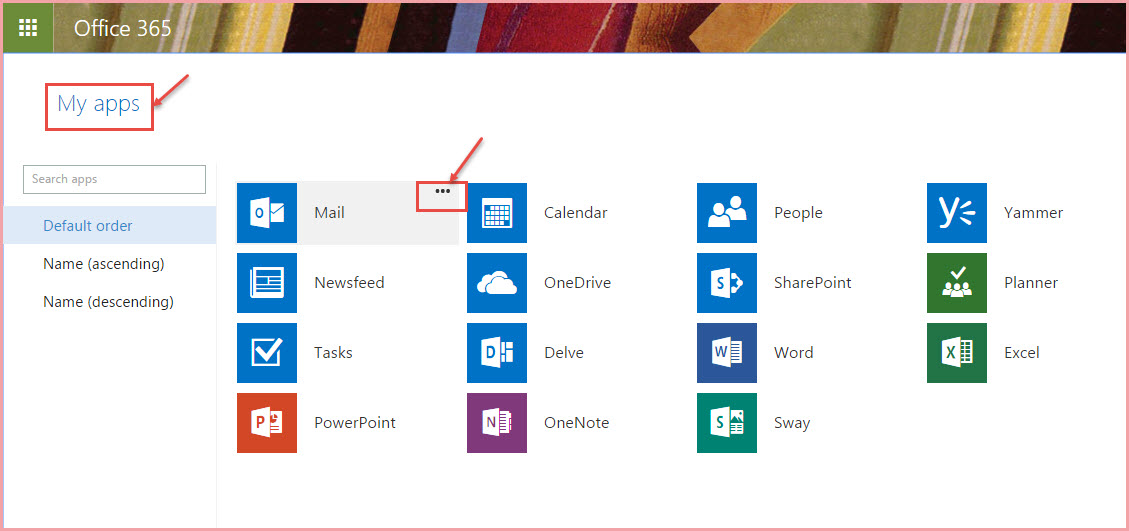 office 365 6 app launcher features