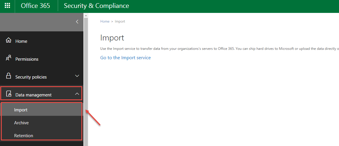 office 365 6 data management