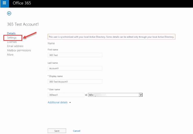 office 365 6 settings permission