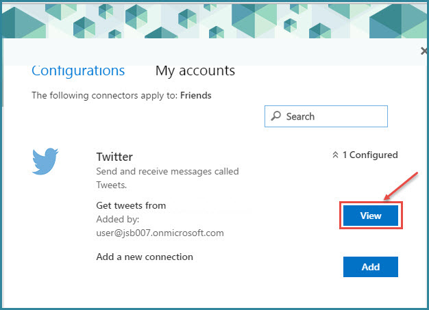 office 365 6 twitter view remove connectors