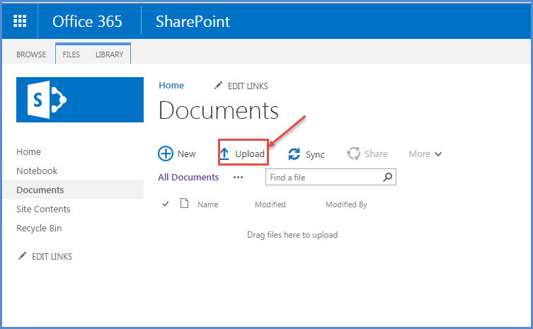 office 365 6 upload document