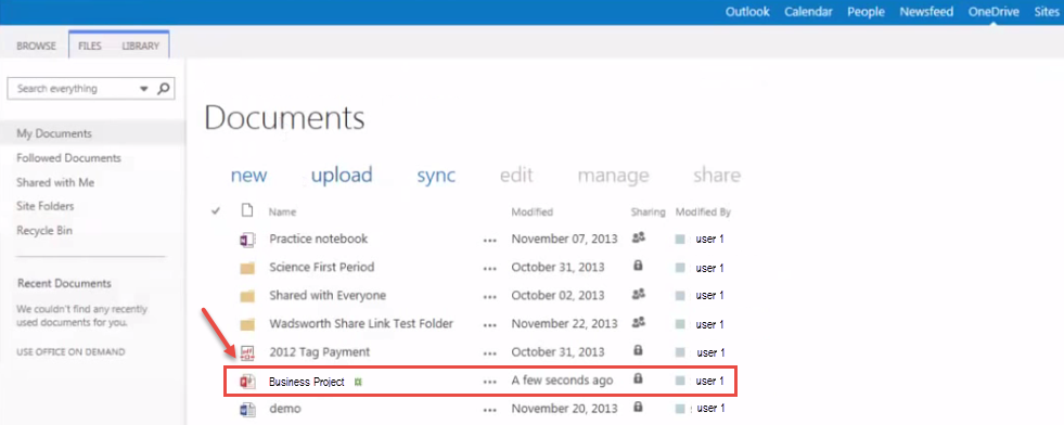 office 365 7 display file