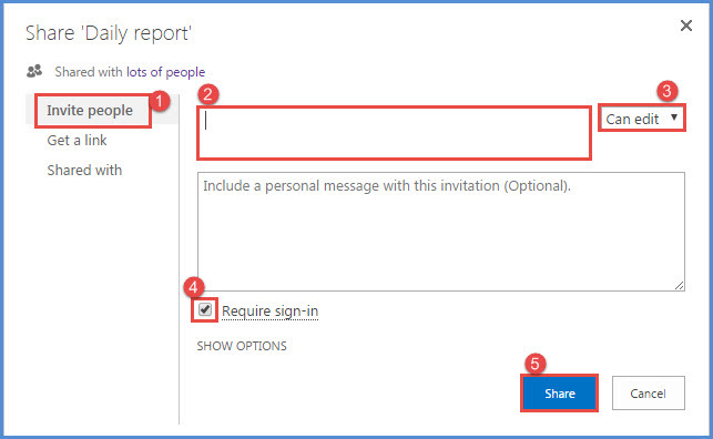 office 365 9 invite people