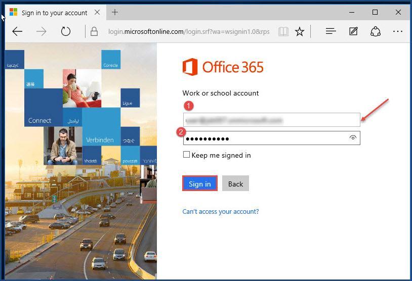 outlook 365 1 login